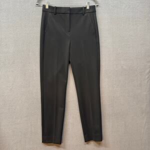 J Crew Cameron Carreman Cigarette Pant Womens 0 High Waist Black Minimalist Work